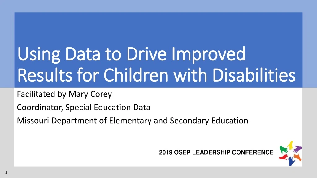 using data to drive improved results for children with disabilities