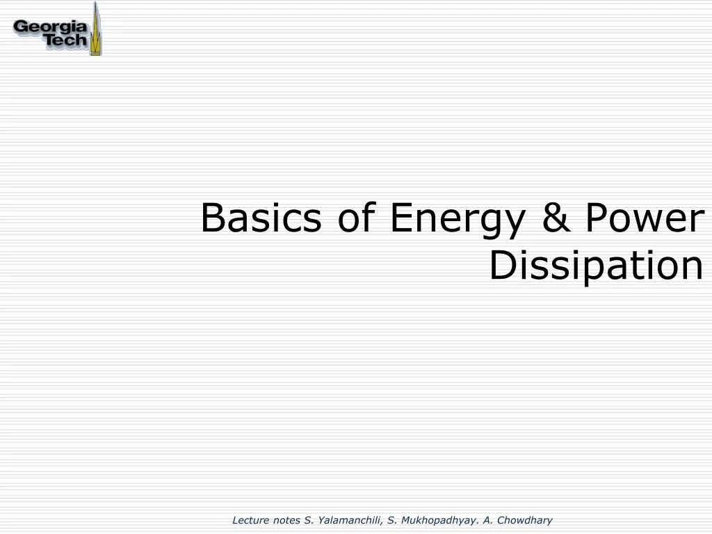 basics of energy power dissipation