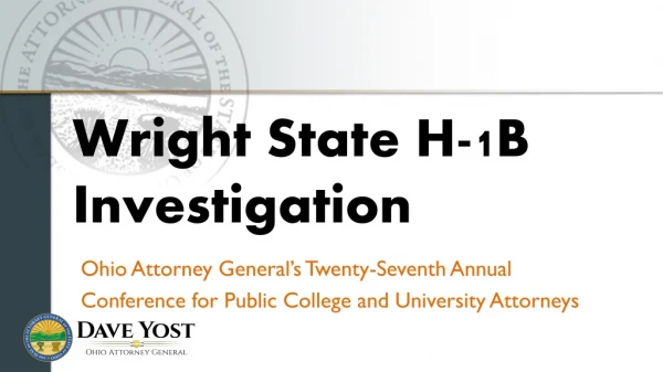 Wright State H-1B Investigation