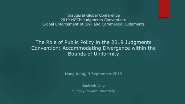 Hong Kong, 9 September 2019 Junhyok Jang Sungkyunkwan University