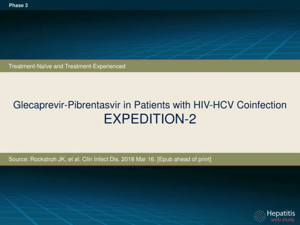 Glecaprevir - Pibrentasvir in Patients with HIV-HCV Coinfection EXPEDITION-2