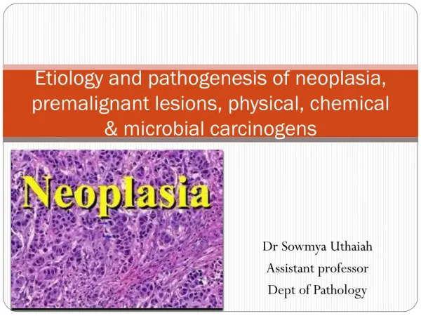 Dr S owmya U thaiah Assistant professor Dept of Pathology