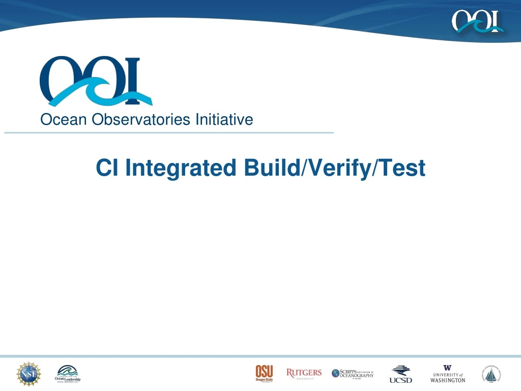 ci integrated build verify test