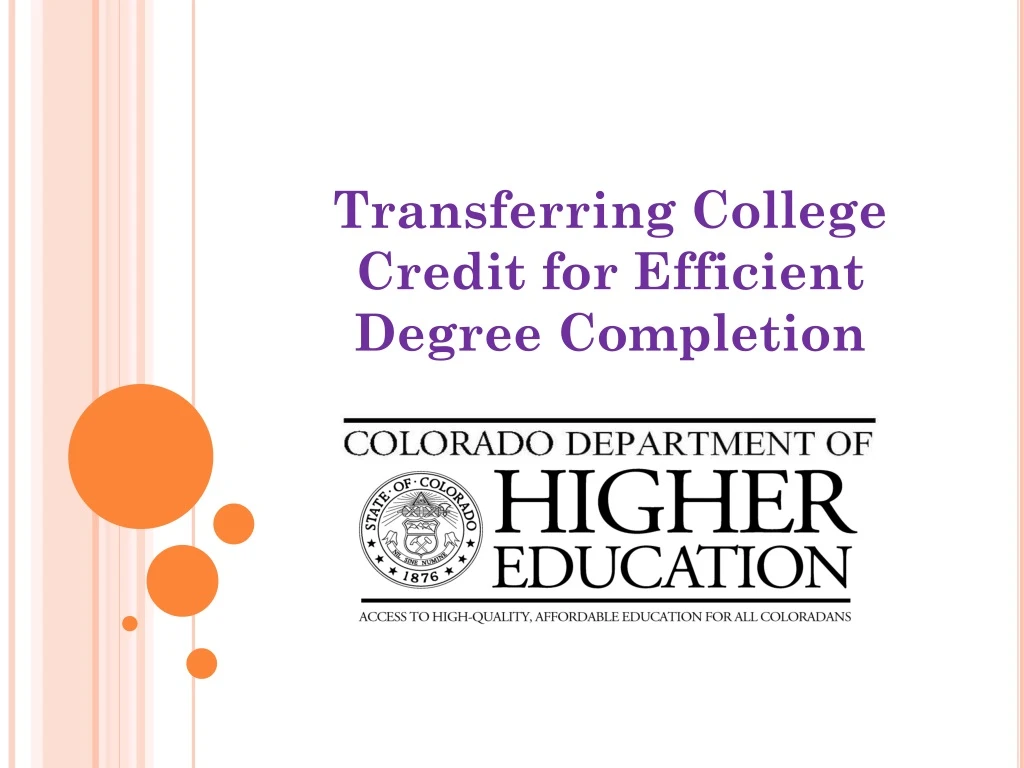 transferring college credit for efficient degree completion