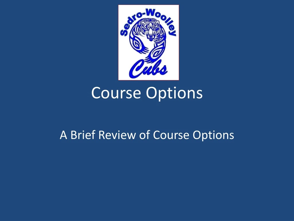 course options