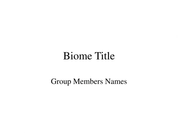 Biome Title