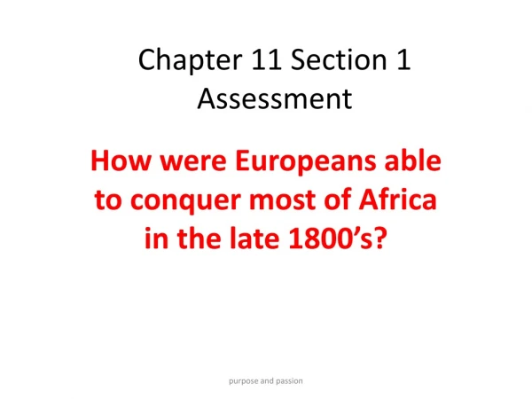 Chapter 11 Section 1 Assessment