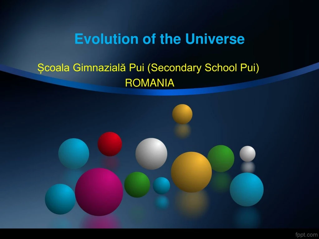 evolution of the universe