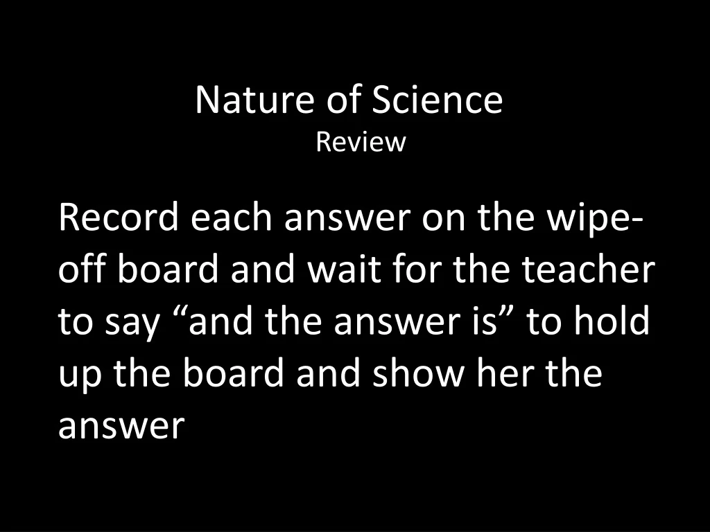 nature of science