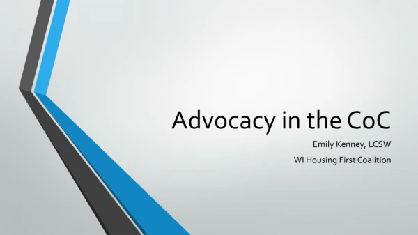 Advocacy in the CoC