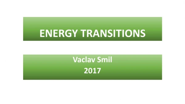 ENERGY TRANSITIONS