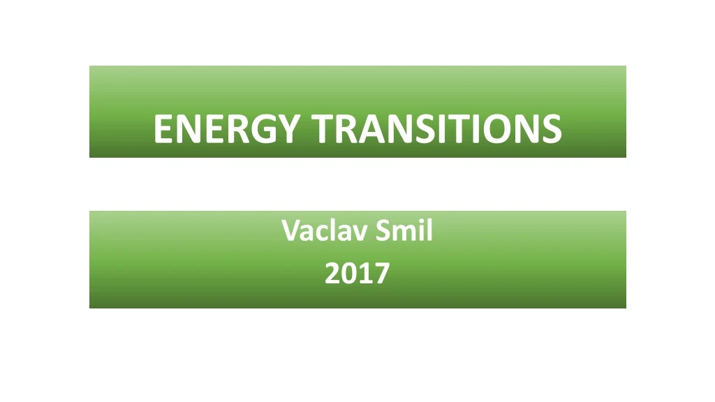 energy transitions