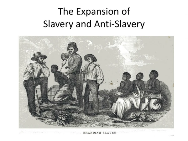 The Expansion of Slavery and Anti-Slavery