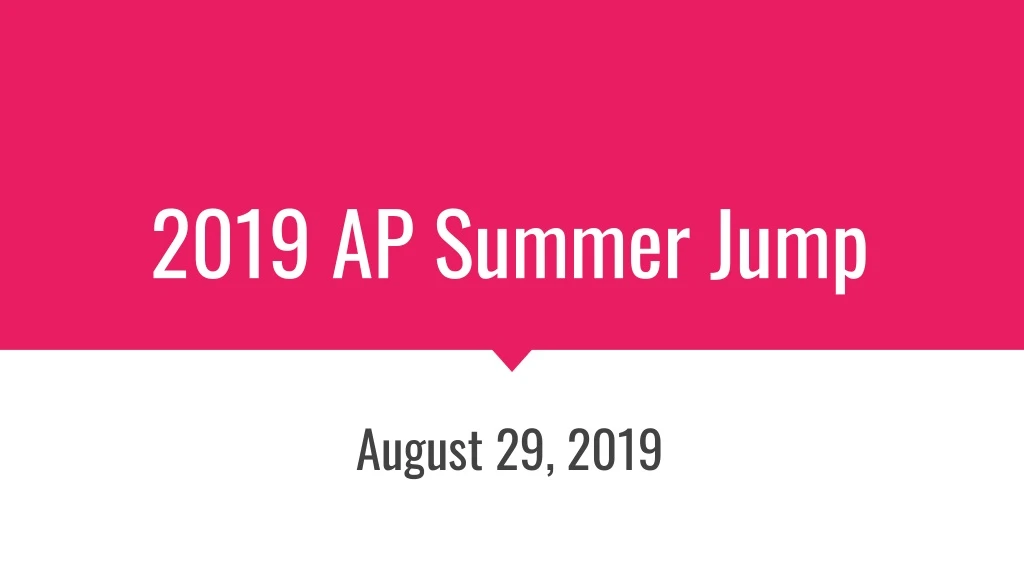 2019 ap summer jump