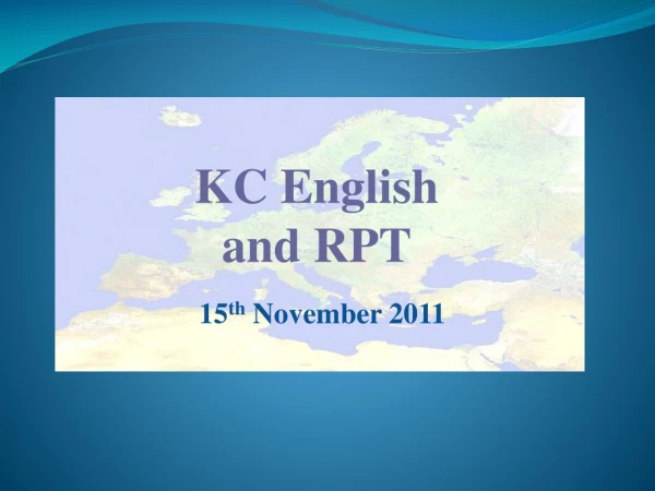 KC English and RPT