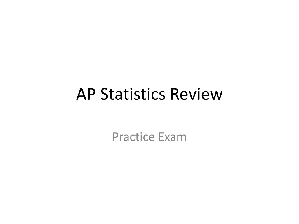 ap statistics review