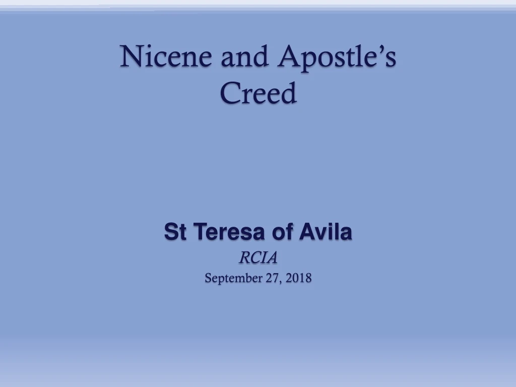 nicene and apostle s creed