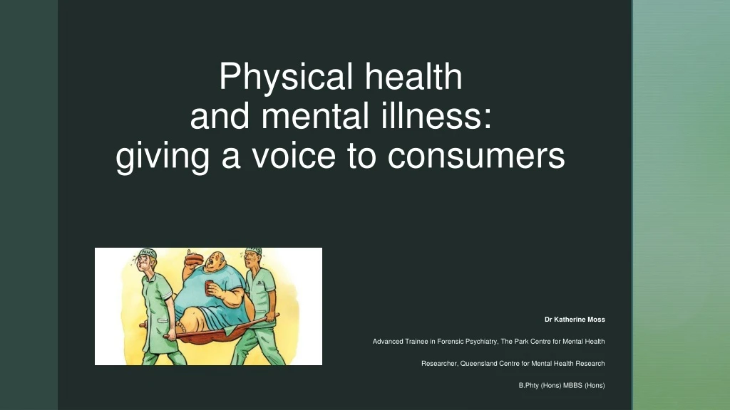 physical health and mental illness giving a voice to consumers
