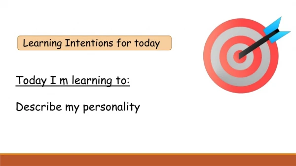 Learning Intentions for today