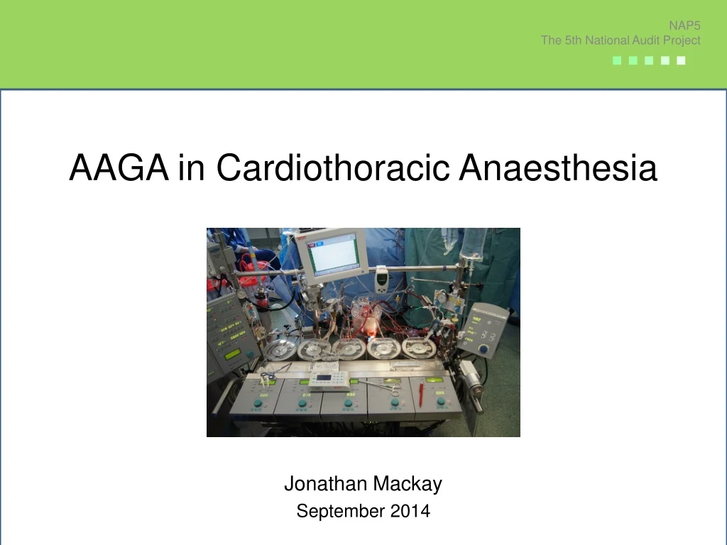 aaga in cardiothoracic anaesthesia