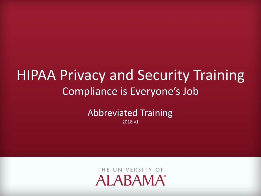 hipaa privacy and security training compliance