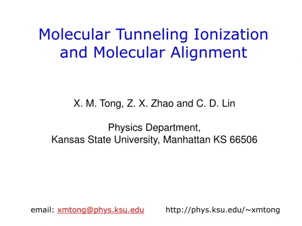 Molecular Tunneling Ionization and Molecular Alignment