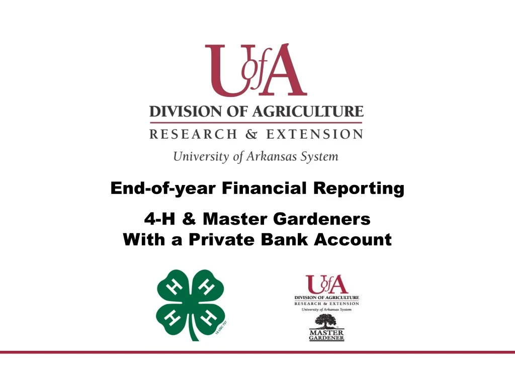 end of year financial reporting 4 h master