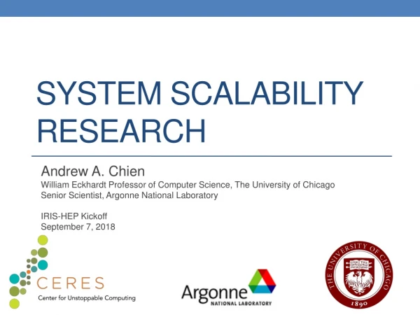 System Scalability Research
