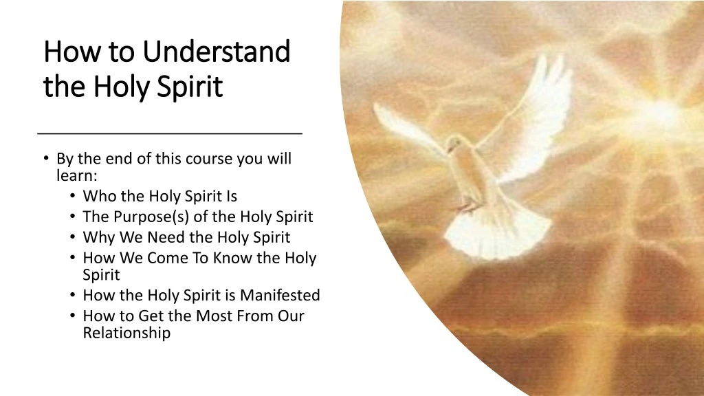 how to understand the holy spirit