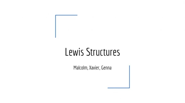 Lewis Structures