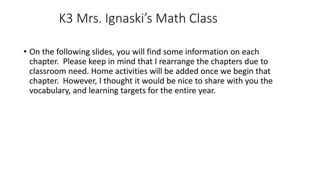 k3 mrs ignaski s math class