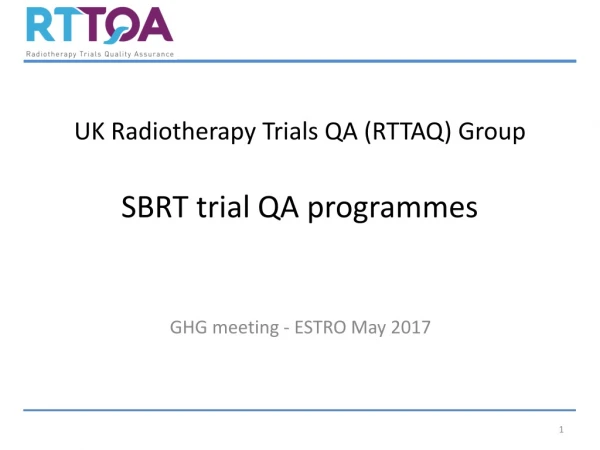 UK Radiotherapy Trials QA (RTTAQ) Group