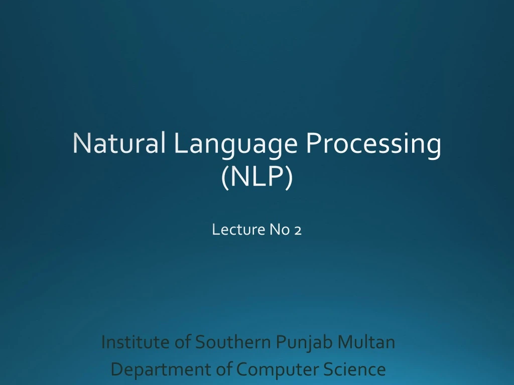 natural language processing nlp