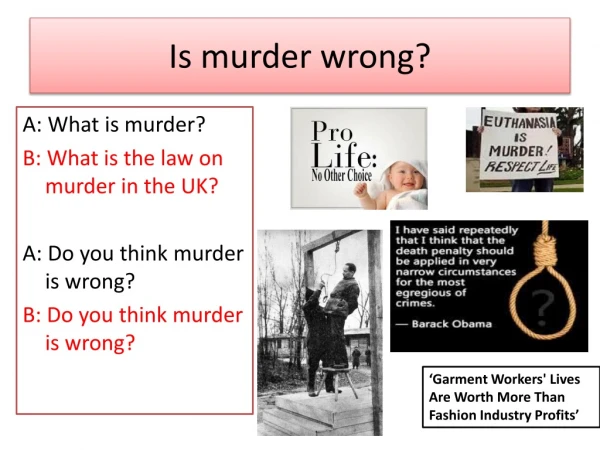 Is murder wrong?