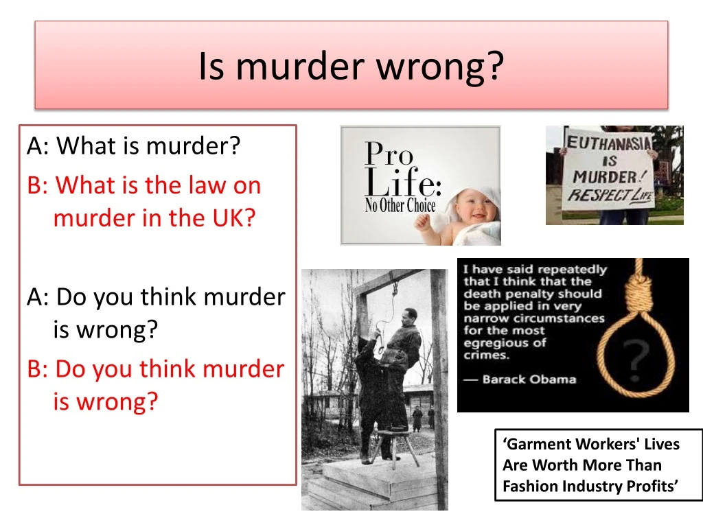 is murder wrong