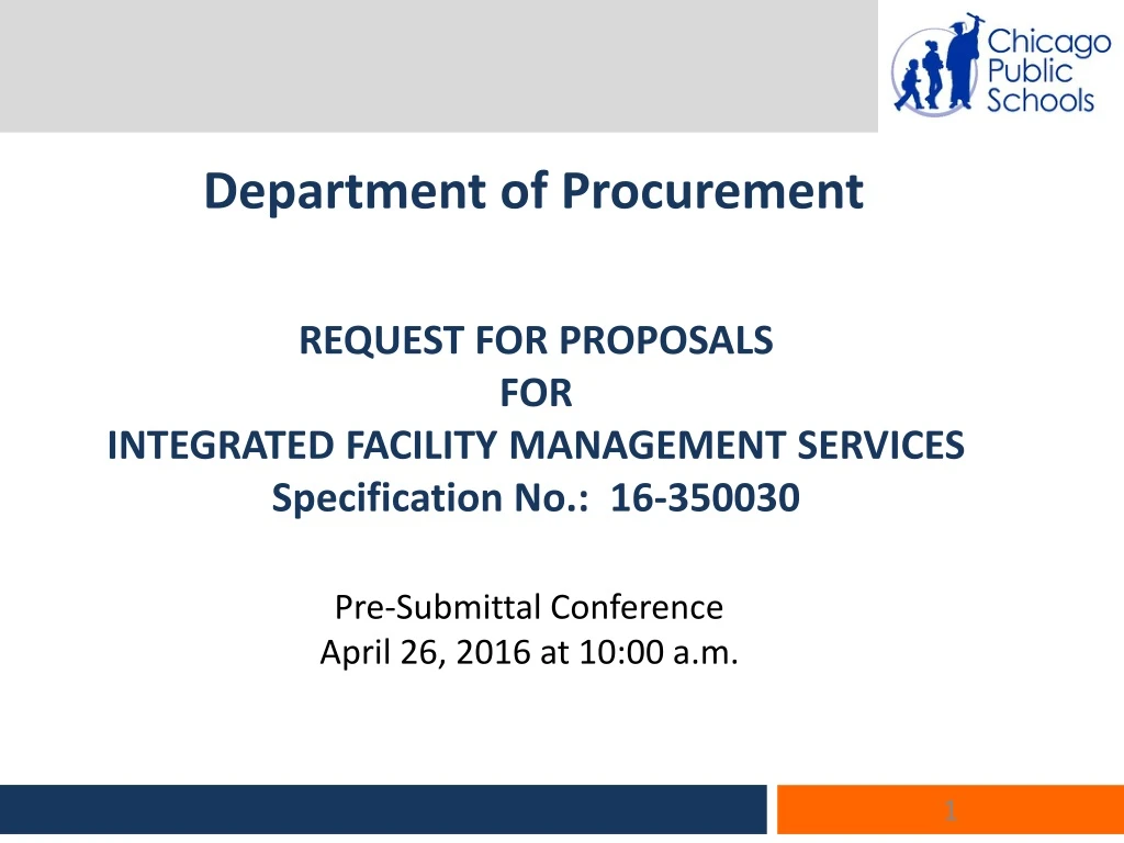 request for proposals for integrated facility management services specification no 16 350030
