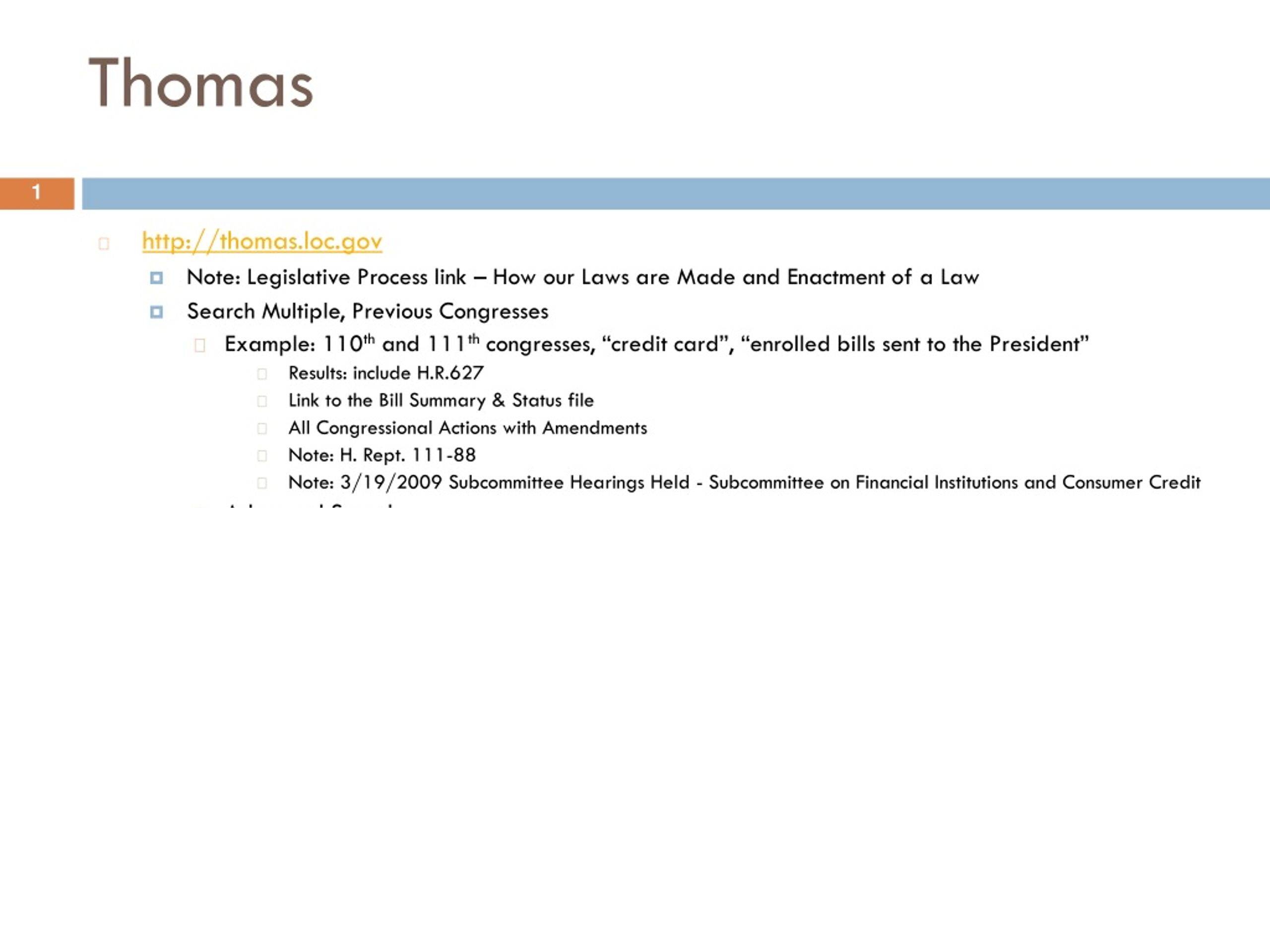 Explore Legislative Process Resources - slide 1