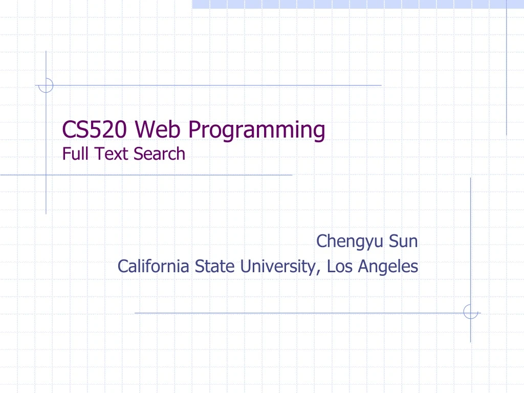 cs520 web programming full text search