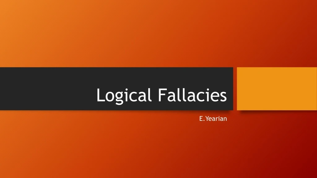 logical fallacies