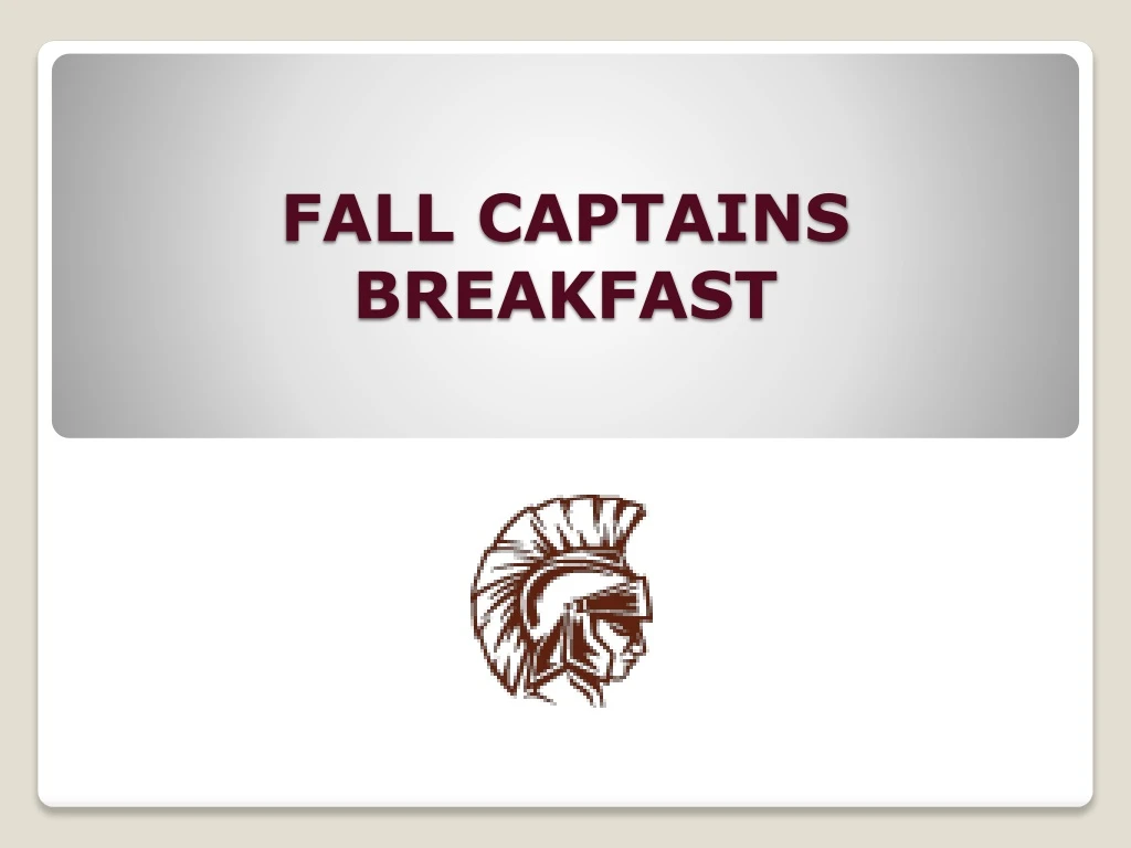 fall captains breakfast