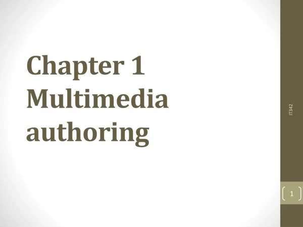 Chapter 1 Multimedia authoring