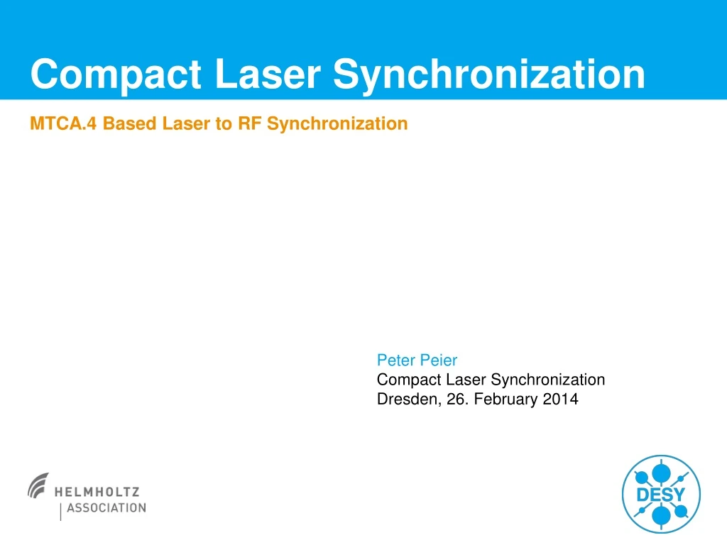 compact laser s ynchronization