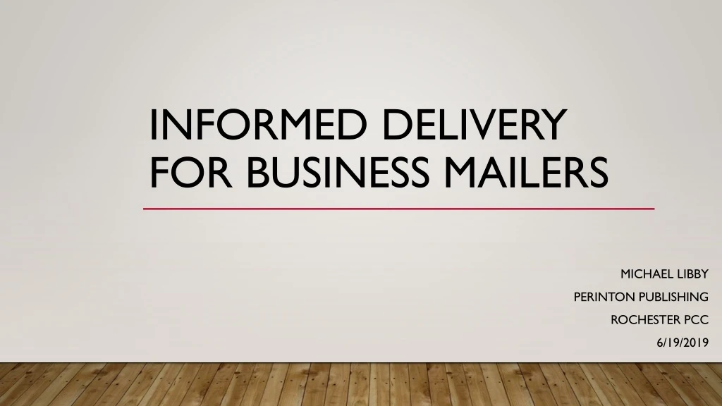 informed delivery for business mailers