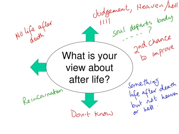 What is your view about after life?
