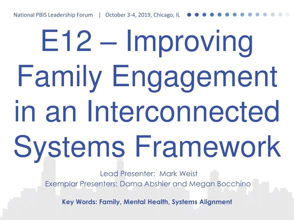 e12 improving family engagement