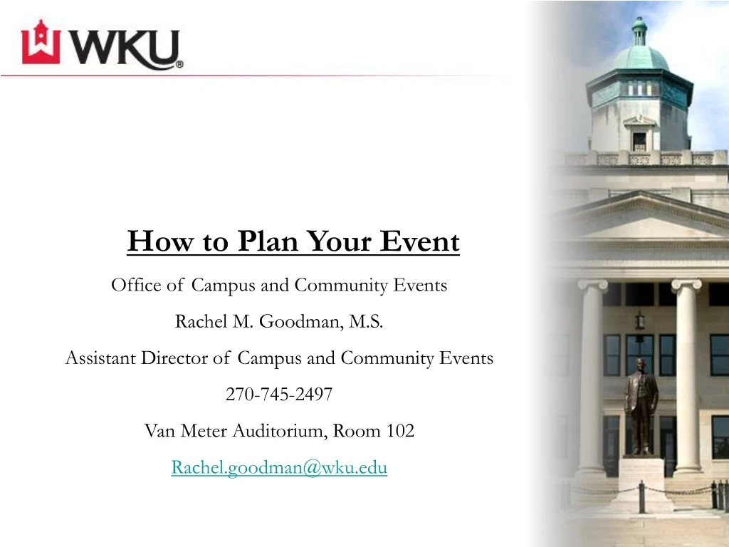 how to plan your event office of campus