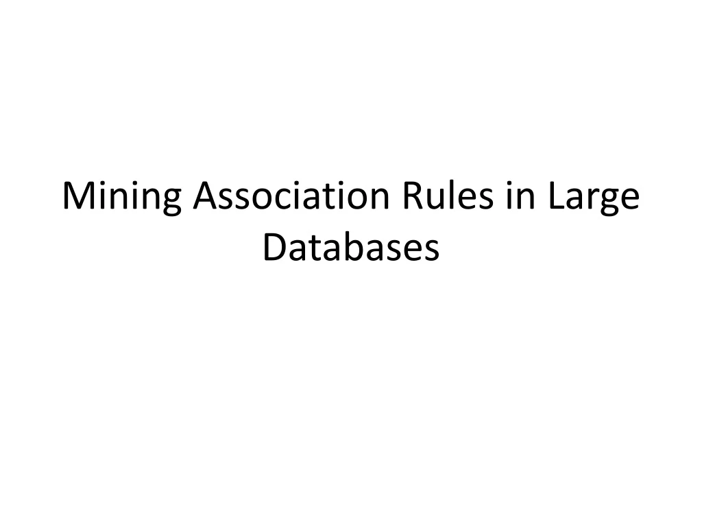 mining association rules in large databases