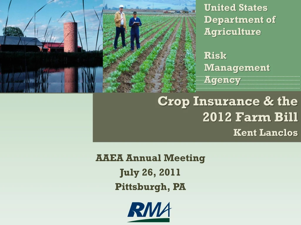 crop insurance the 2012 farm bill kent lanclos