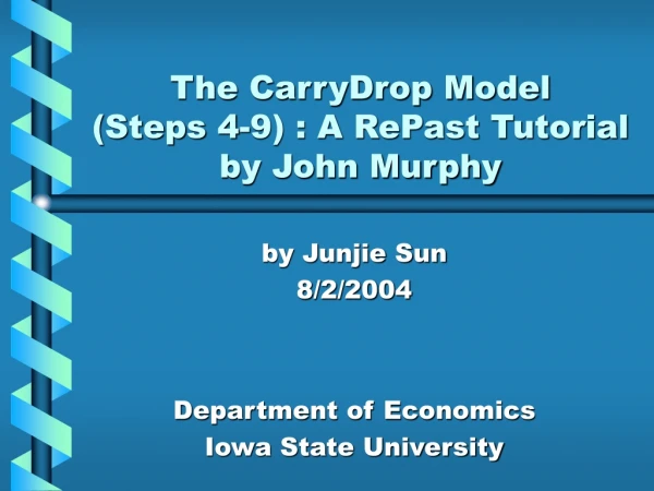 The CarryDrop Model (Steps 4-9) : A RePast Tutorial by John Murphy