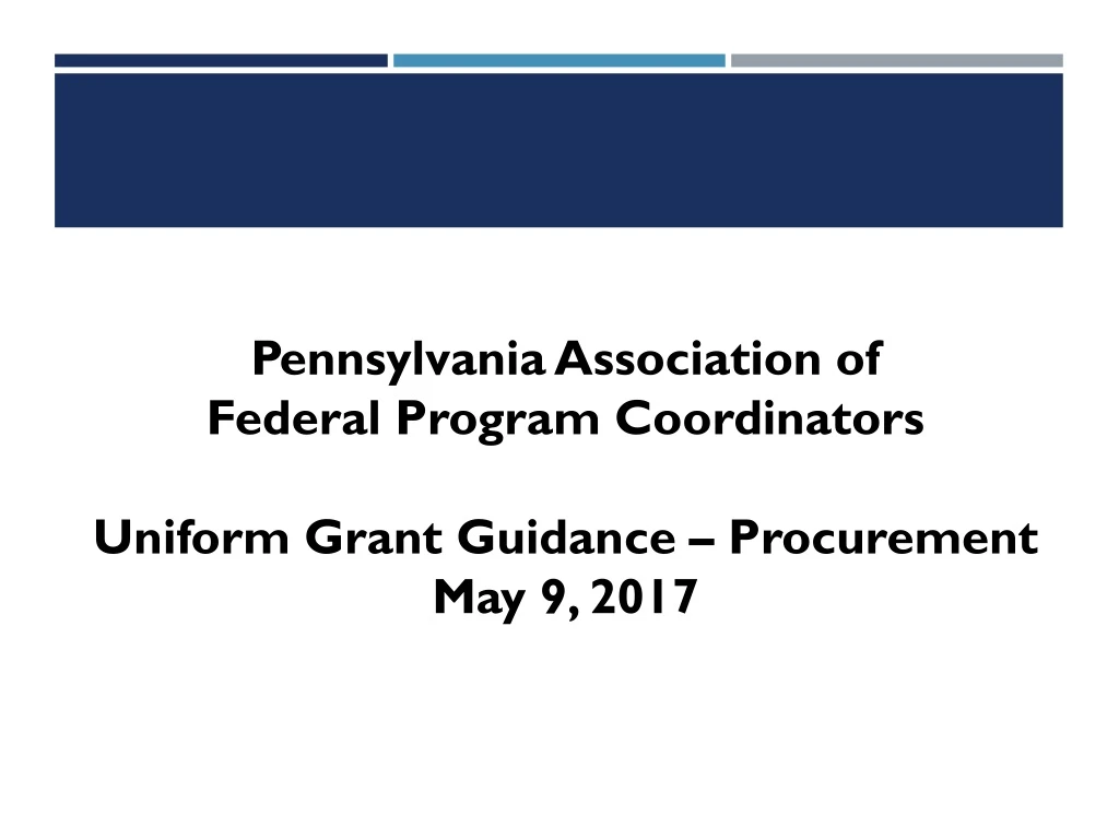 pennsylvania association of federal program